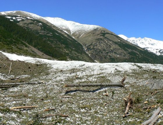 Centrální žleb Príslopu, 7. 5. 2009.